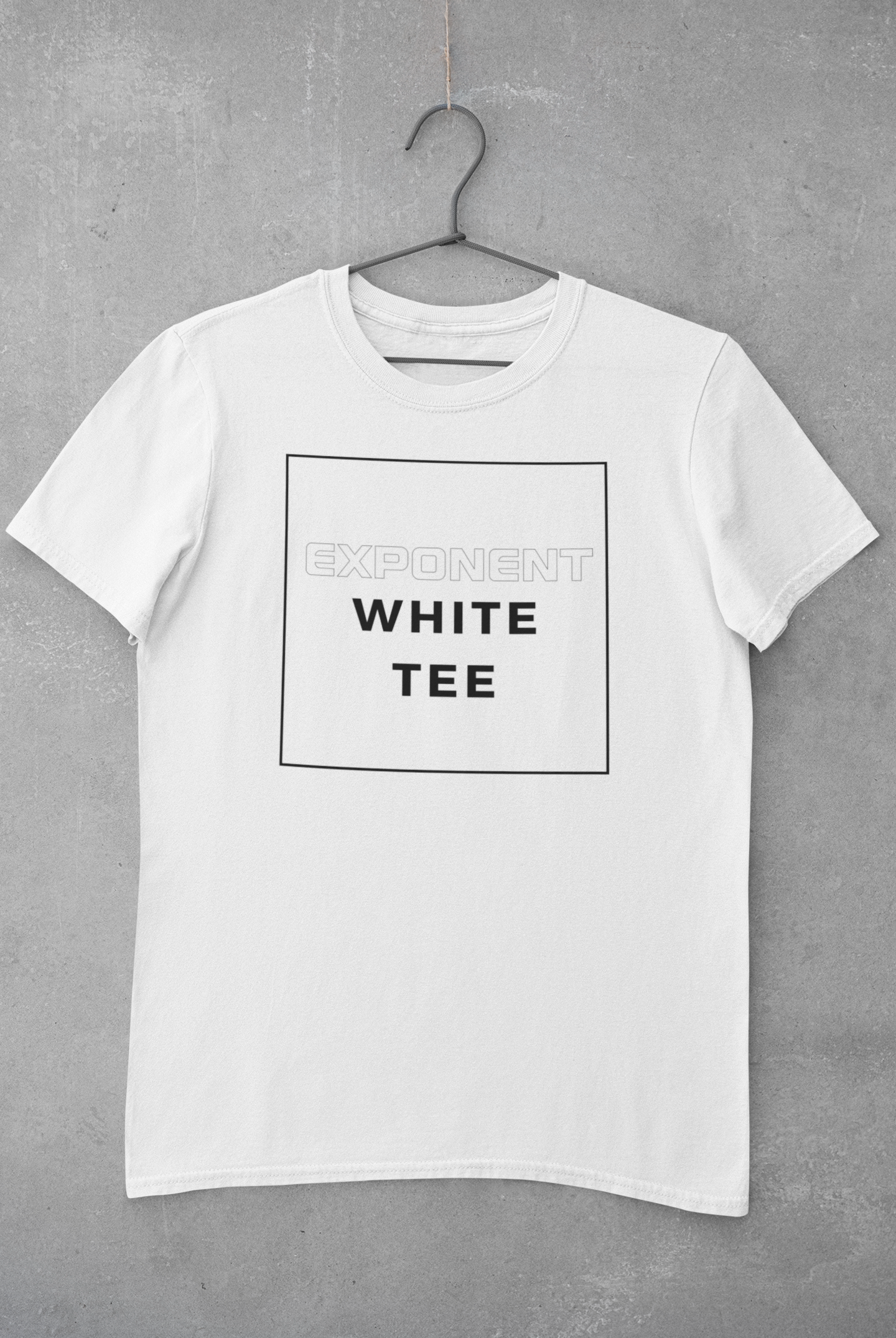Exponent White Tee Square