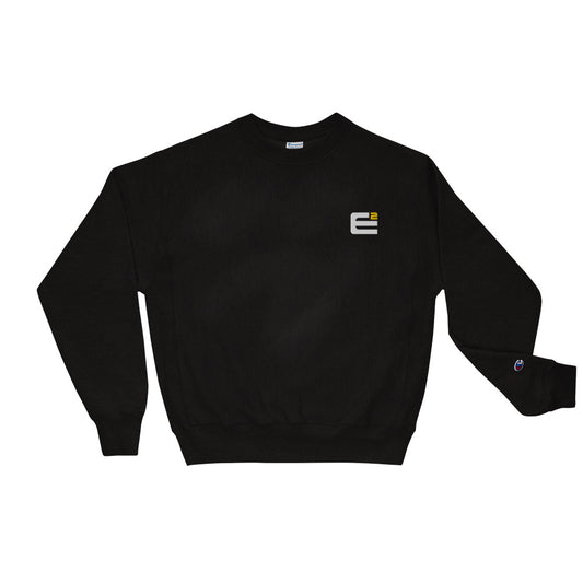 Exponent x Champion Reverse Weave Embroidered White Logo Crewneck Sweatshirt